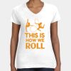 Women's Fine Jersey V-Neck Tee Thumbnail