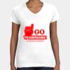 Women's Fine Jersey V-Neck Tee Thumbnail