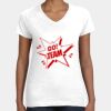 Women's Fine Jersey V-Neck Tee Thumbnail
