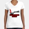 Women's Fine Jersey V-Neck Tee Thumbnail