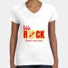Women's Fine Jersey V-Neck Tee Thumbnail