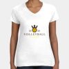 Women's Fine Jersey V-Neck Tee Thumbnail