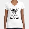 Women's Fine Jersey V-Neck Tee Thumbnail
