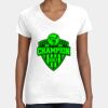 Women's Fine Jersey V-Neck Tee Thumbnail