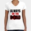 Women's Fine Jersey V-Neck Tee Thumbnail