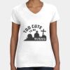 Women's Fine Jersey V-Neck Tee Thumbnail