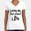 Women's Fine Jersey V-Neck Tee Thumbnail