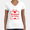Women's Fine Jersey V-Neck Tee Thumbnail