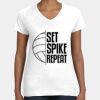 Women's Fine Jersey V-Neck Tee Thumbnail