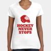 Women's Fine Jersey V-Neck Tee Thumbnail