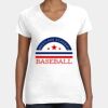Women's Fine Jersey V-Neck Tee Thumbnail