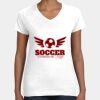 Women's Fine Jersey V-Neck Tee Thumbnail