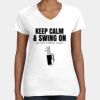 Women's Fine Jersey V-Neck Tee Thumbnail