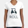 Women's Fine Jersey V-Neck Tee Thumbnail