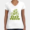 Women's Fine Jersey V-Neck Tee Thumbnail
