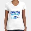 Women's Fine Jersey V-Neck Tee Thumbnail