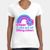 Women's Fine Jersey V-Neck Tee Thumbnail