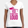 Women's Fine Jersey V-Neck Tee Thumbnail