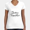 Women's Fine Jersey V-Neck Tee Thumbnail