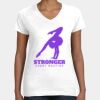 Women's Fine Jersey V-Neck Tee Thumbnail