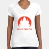 Women's Fine Jersey V-Neck Tee Thumbnail