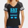 Women's Game V Neck Tee Thumbnail